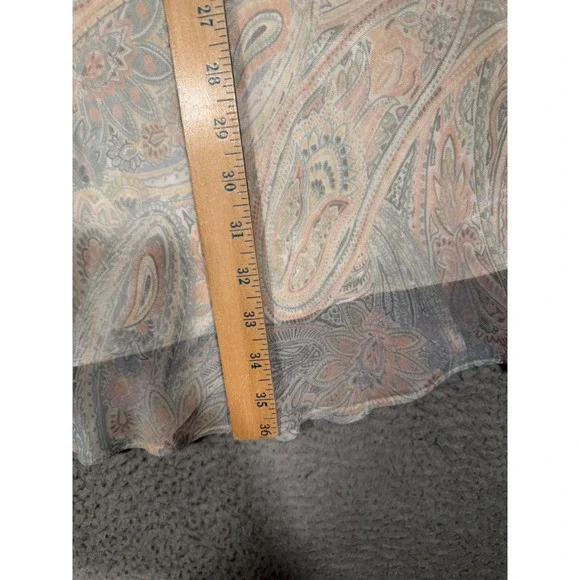 Lord & Taylor Vintage Paisley Slip Dress Chemise Nightgown Pastel Large - Picture 7 of 8